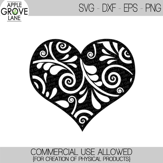 Valentine/'s Day svg Swirly Heart With Roses svg Cricut Swirly Heart dxf Valentine/'s svg Swirly Heart svg Valentine/'s Day 2021 svg