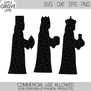 Wisemen SVG - Wise Men Svg - Nativity SVG - Manger Svg - Stable SVG - Christmas Svg - Nativity Clipart - Nativity Silhouette Svg Eps Dxf Png