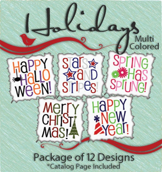 Download Items similar to Multi Color Holiday Package - Vector Art ...