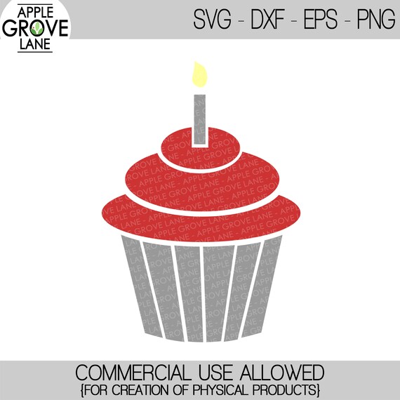 Download Birthday Cupcake SVG Birthday Svg Birthday Candle SVG | Etsy