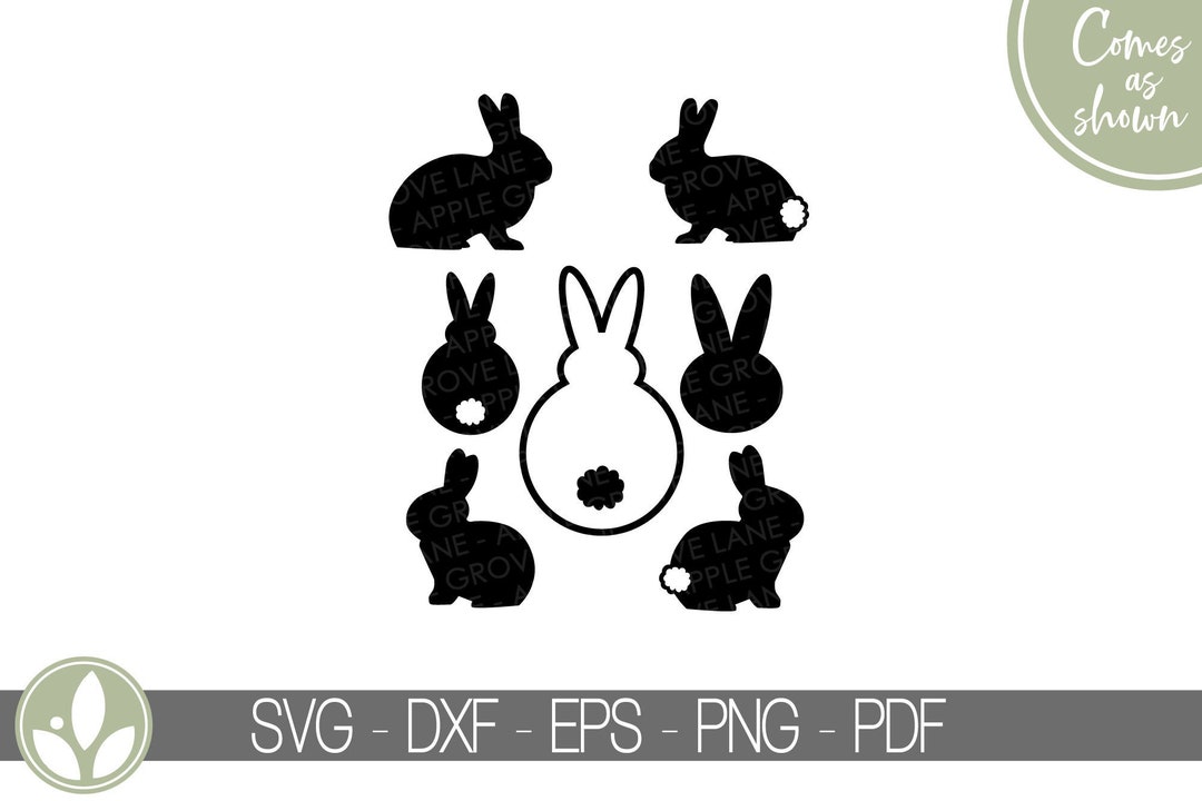 Easter Bunny Svg Bundle - Rabbit Outline Svg - Bunny Head Svg - Rabbit ...