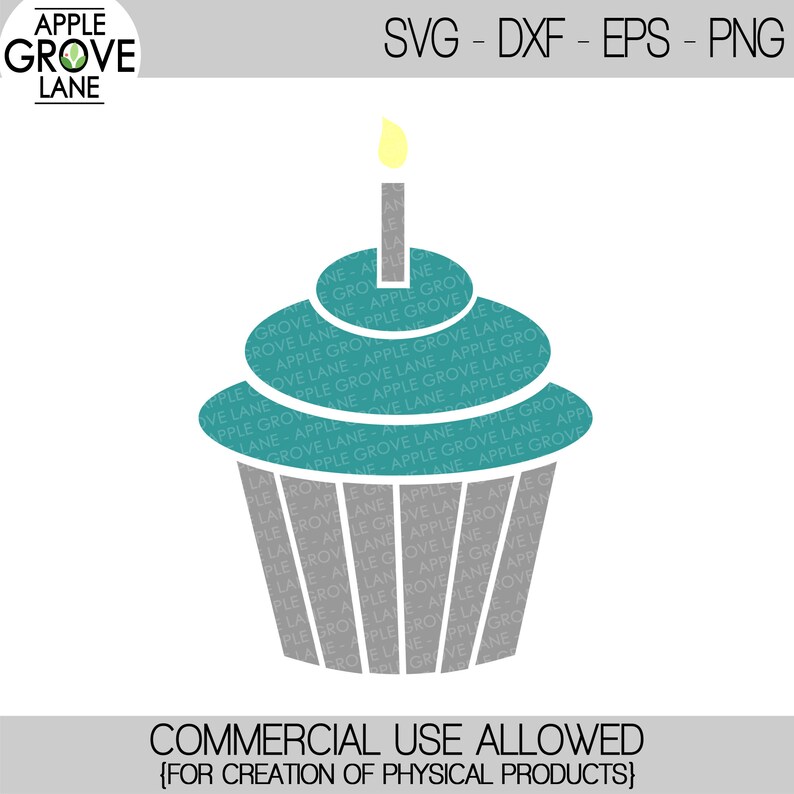 Download Birthday Cupcake SVG Birthday Svg Birthday Candle SVG | Etsy