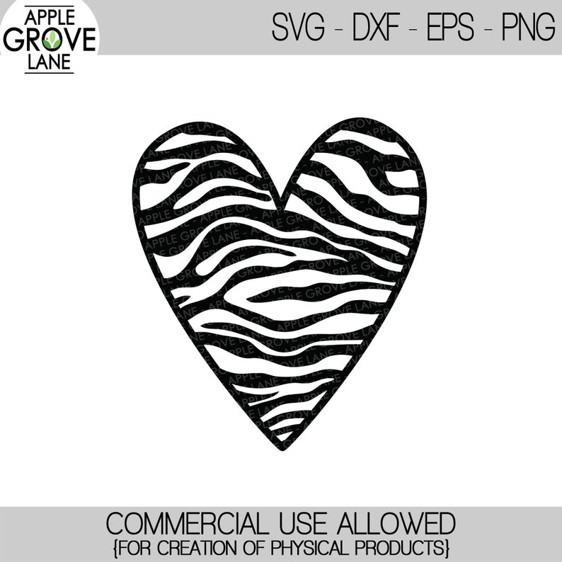 Download Zebra Heart Svg Valentine SVG Heart Svg Valentine Shirt | Etsy