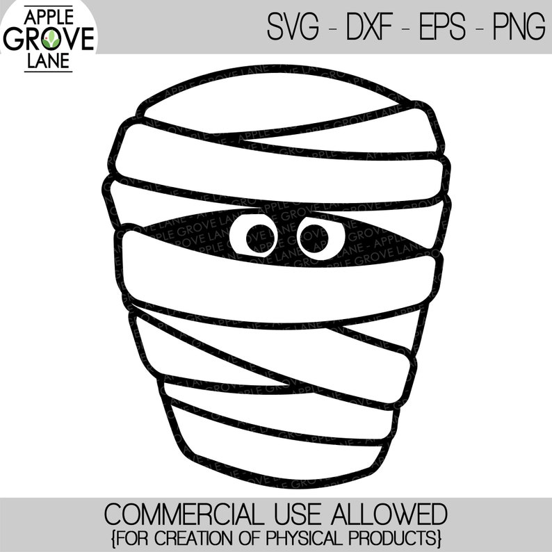 Mummy Svg Mummy Head Svg Mummy Face Svg Halloween Mummy Etsy