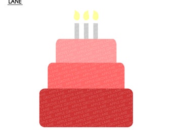 Birthday Cake Svg - Birthday Svg - Birthday Party Svg - Cake Svg - Birthday Candle Svg - Birthday Cake Clip Art - Svg Eps Png Dxf