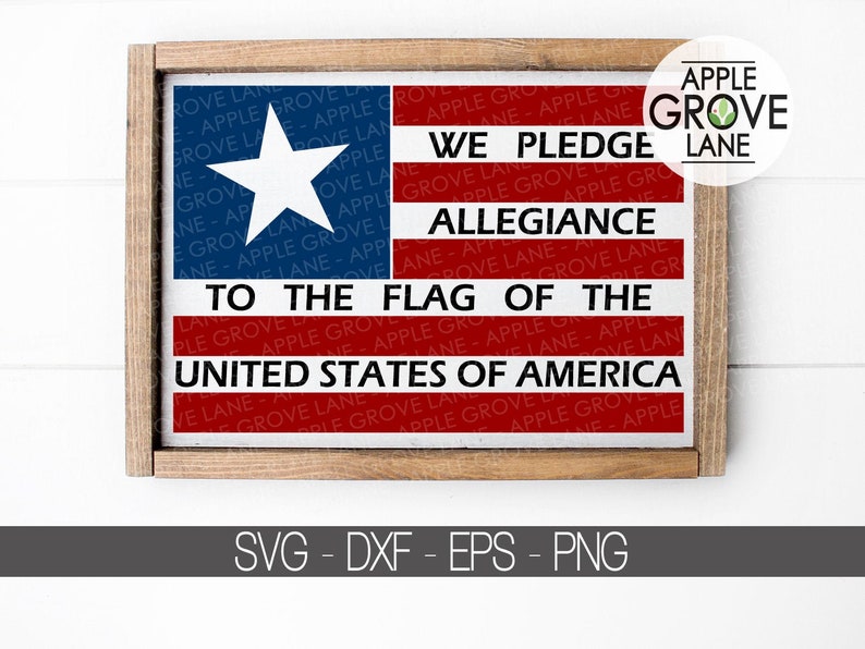 Download Pledge of Allegiance Svg USA Svg Flag Svg United States | Etsy