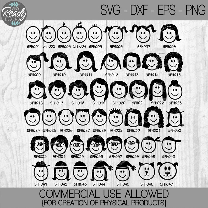 STICK FIGURE PEOPLE Svg Mix and Match Svg Cut Files Vector Etsy Machine embroidery designs at embroidery library
