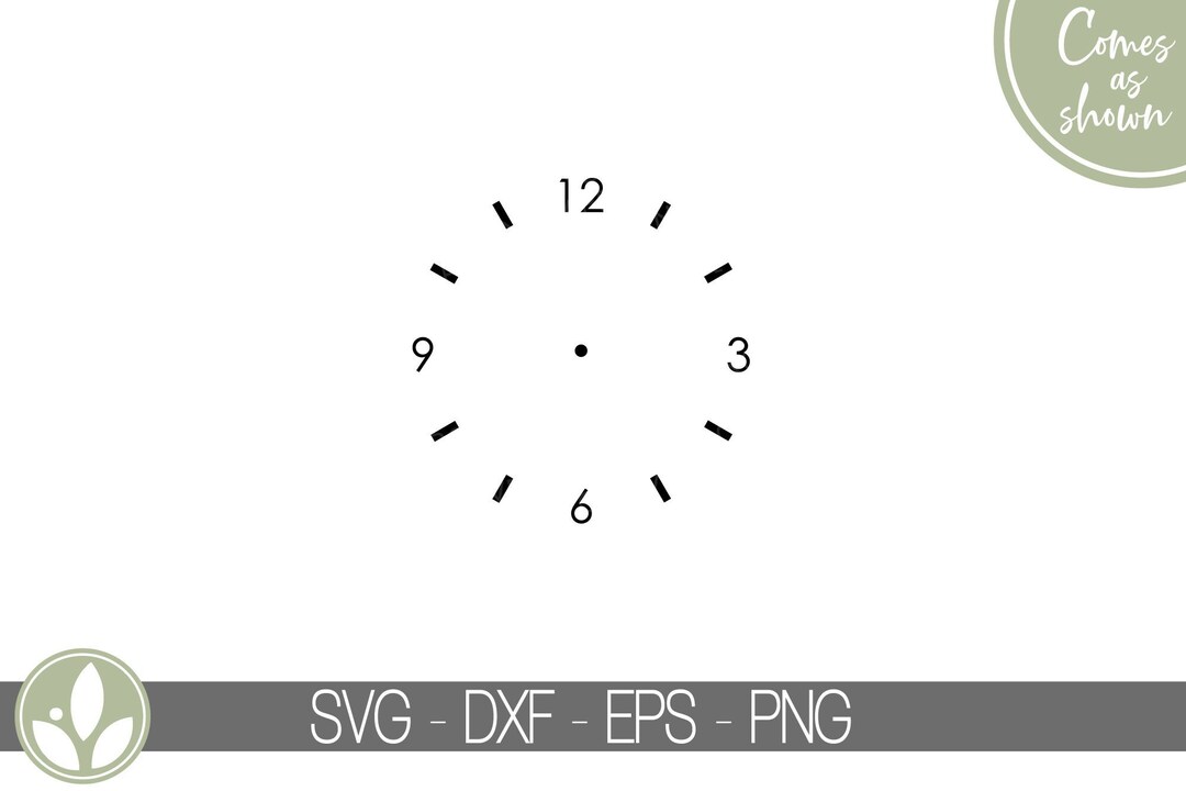 Clock Face Svg - Clock Svg - Svg Clock Template - Clock Numbers Svg ...