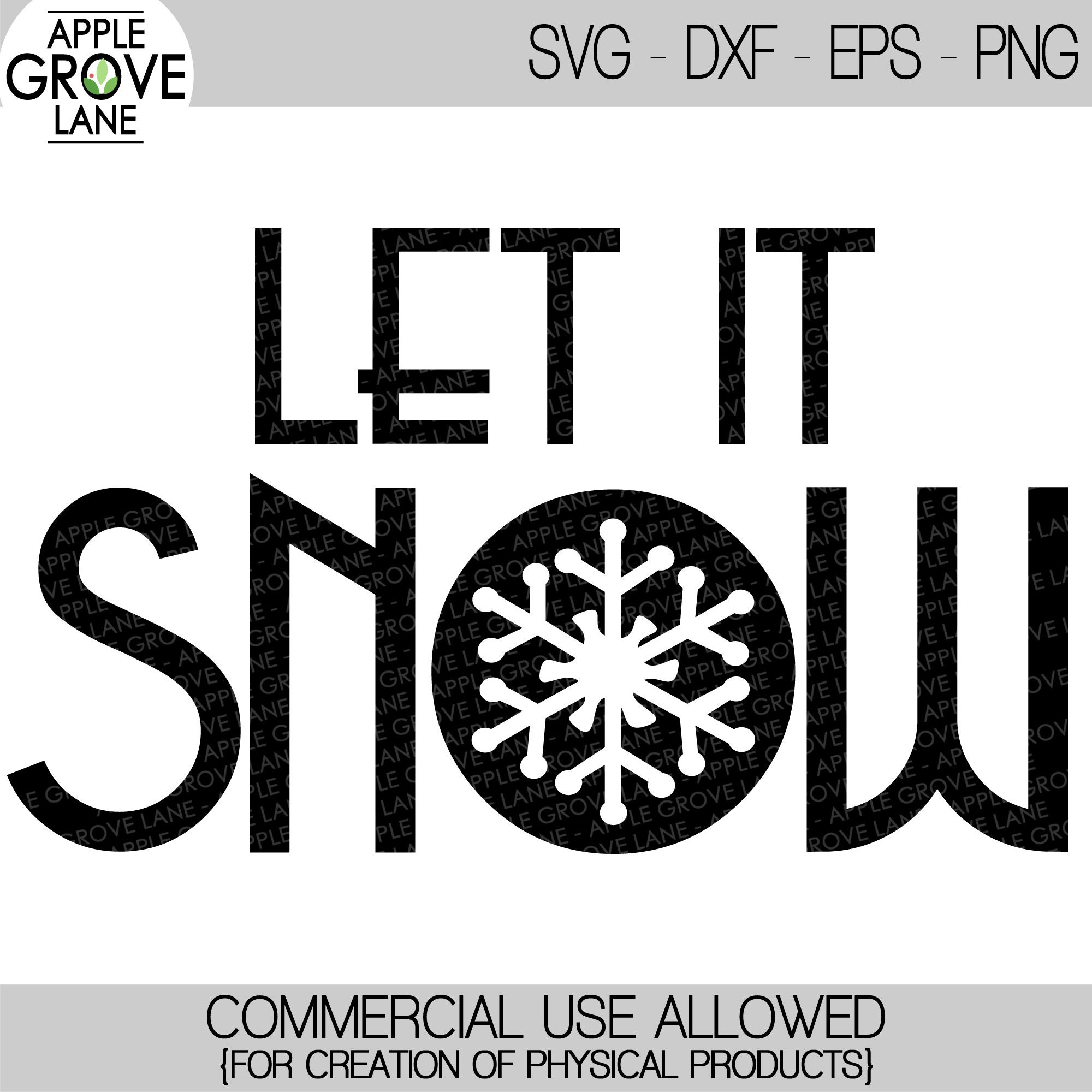 Let It Snow Svg Christmas Svg Snowflake Svg Let It Snow Etsy