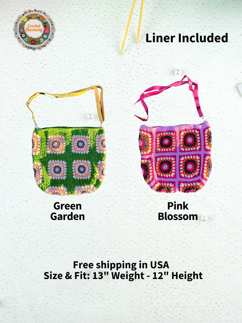 colorful granny square crossbody bag,handmade crochet shoulder bag adjustable,vintage circular flower bag leather strap,boho crossbody bag lined,retro granny square purse handmade,adjustable leather strap shoulder bag,festival crossbody bag colorful,lined crochet bag secure closure,gift for her crossbody bag,vintage style shoulder bag handmade,bright granny square bag,hands free crossbody crochet,travel bag adjustable strap,unique handmade purse granny square,sustainable fashion crossbody bag