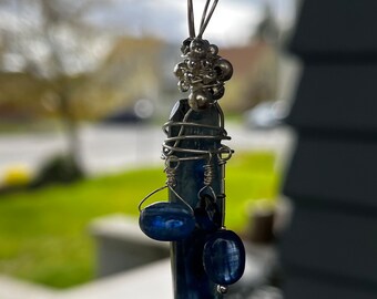 High Quality "Gemmy' Kyanite Pendant with Sterling Silver Chain Necklace