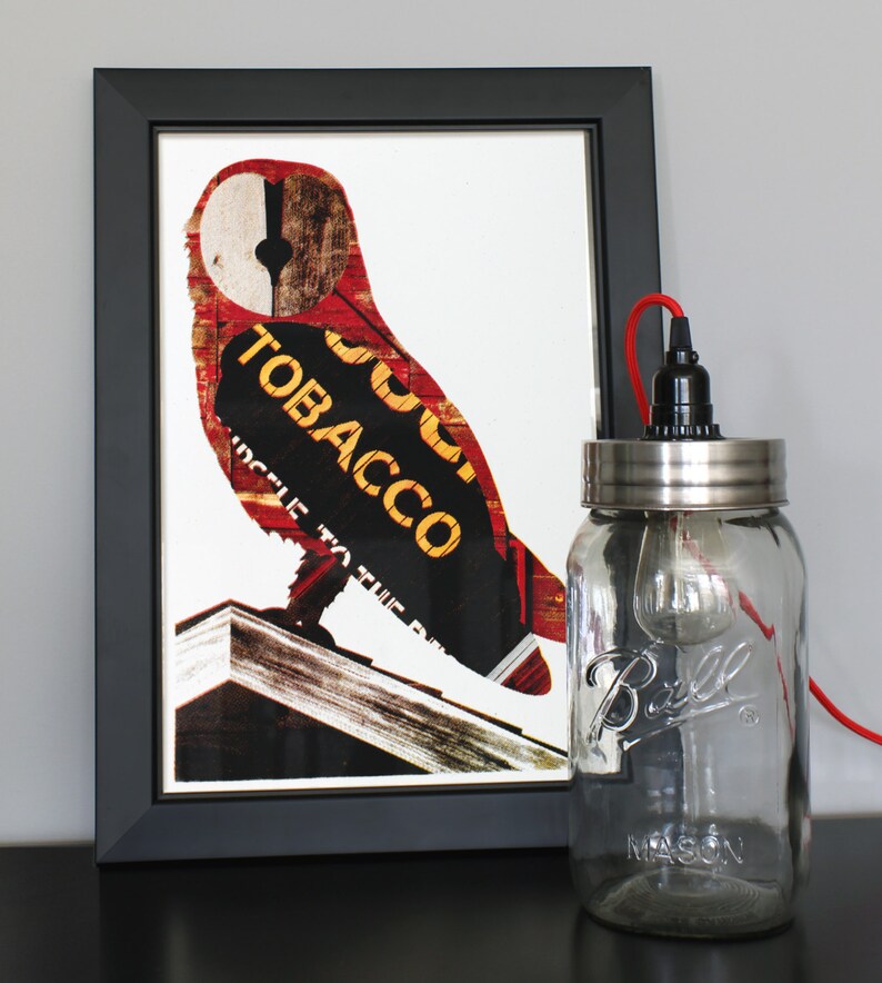 Owl Art Print Barn Owl Wall Decor Tobacco Barn Owl Art Etsy