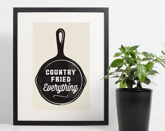 Kitchen Wall Art, Southern Saying, Restaurant Decor, Kitchen decor, Southern cooking, Foodie gift Southern foodie Farmhouse sign