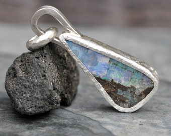 Australian Boulder Opal Pendant Made To Order Handmade