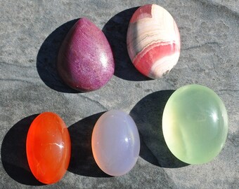 Choose Your Gemstone Carnelian Prehnite Rhodochrosite Lilac Chalcedony or Ruby Gold and Silver Ring Ready Made to Order