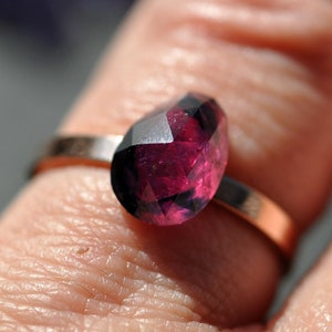 Winza Bicolor Sapphire in Yellow White or Rose Gold Ring Custom Made to Order Handmade image 2