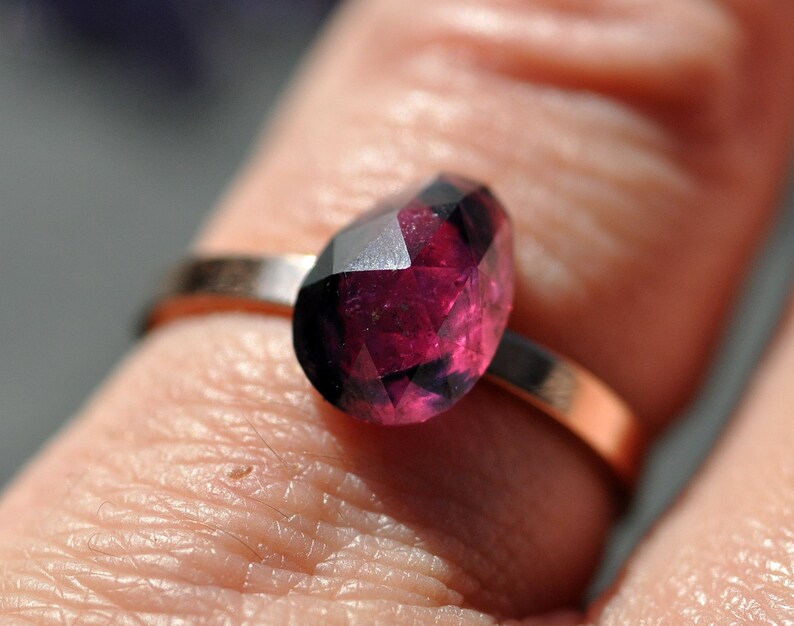 Winza Bicolor Sapphire in Yellow White or Rose Gold Ring Custom Made to Order Handmade image 2