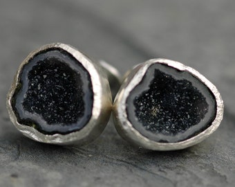 Ready to Ship Geode Cuff Links Rough Crystal Cufflinks for French Cuffs