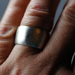 1/2 Inch Textured Sterling Silver Band Custom Handmade image 2
