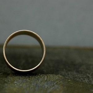 14k Gold Wedding Band with Pinbrushed Finish Custom Made 15mm Wide Band Handmade image 4