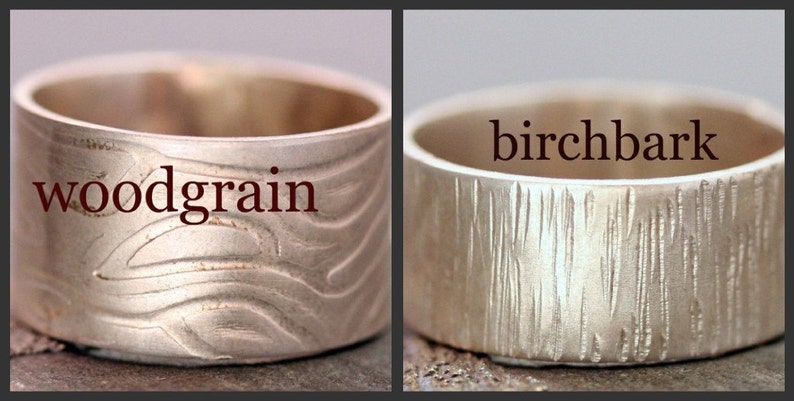 1/2 Inch Textured Sterling Silver Band Custom Handmade image 5