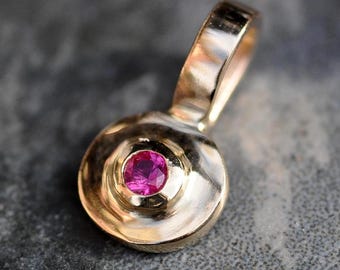 Greenland Ruby Yellow White Rose Gold Necklace Pendant Made to Order