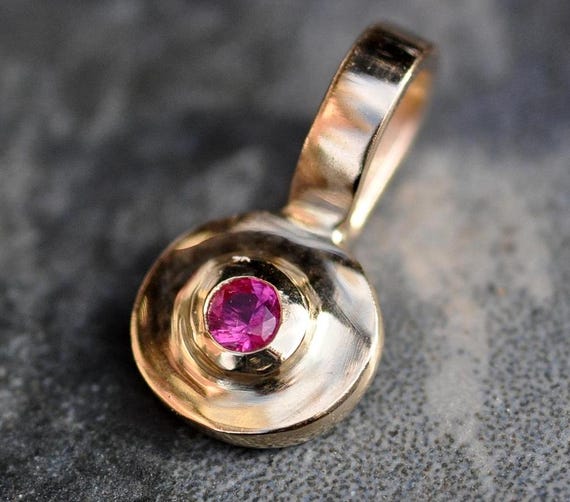 Greenland Ruby Yellow White Rose Gold Necklace Pendant Made to Order