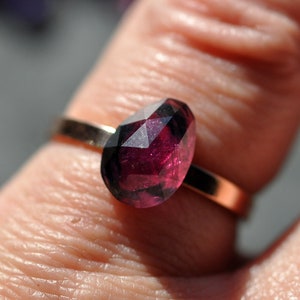 Winza Bicolor Sapphire in Yellow White or Rose Gold Ring Custom Made to Order Handmade image 3