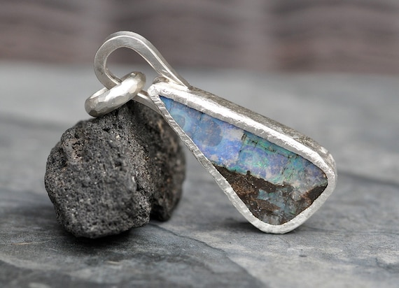 Australian Boulder Opal Pendant Made To Order Handmade