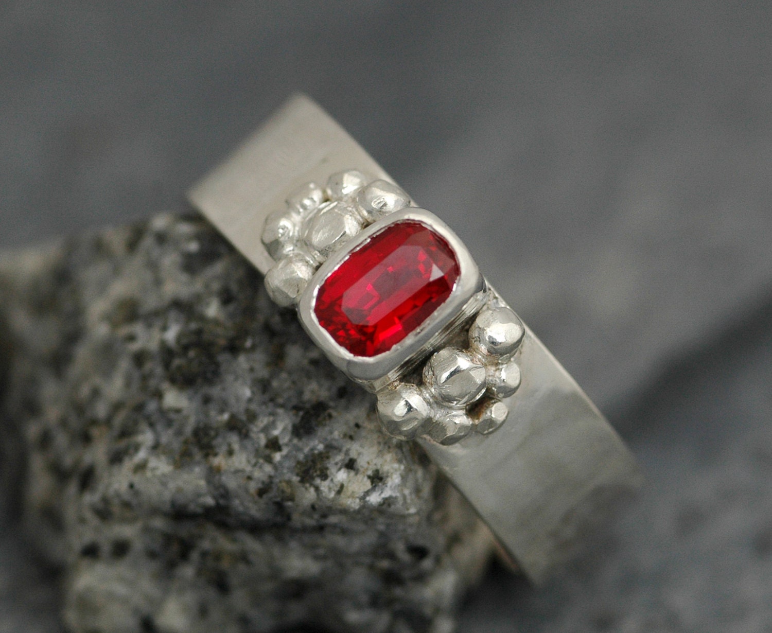 ON SALE- Chatham Ruby in Sterling Silver Ring