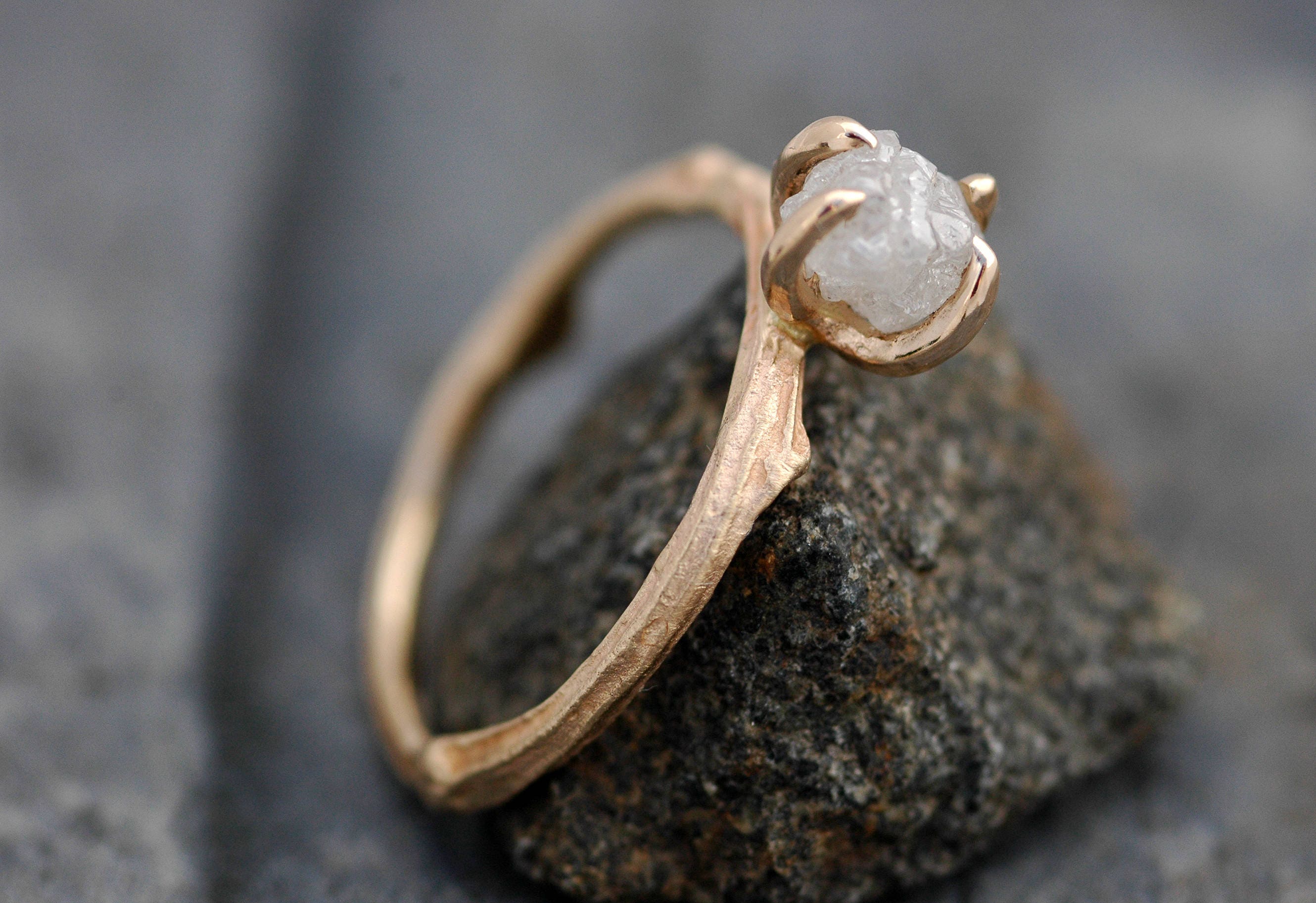 Dawn Vertrees Raw Uncut Rough Engagement Wedding Rings: Natural Raw  Morganite Twig Engagement Ring in 14k Gold, Hand-made Tree Branch Ring -  Anniversary Ring- DV Jewelry Designs