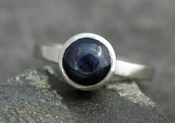 Cornflower Blue Ceylon Star Sapphire in Recycled 14k or 18k Gold Ring- Made to Order Handmade