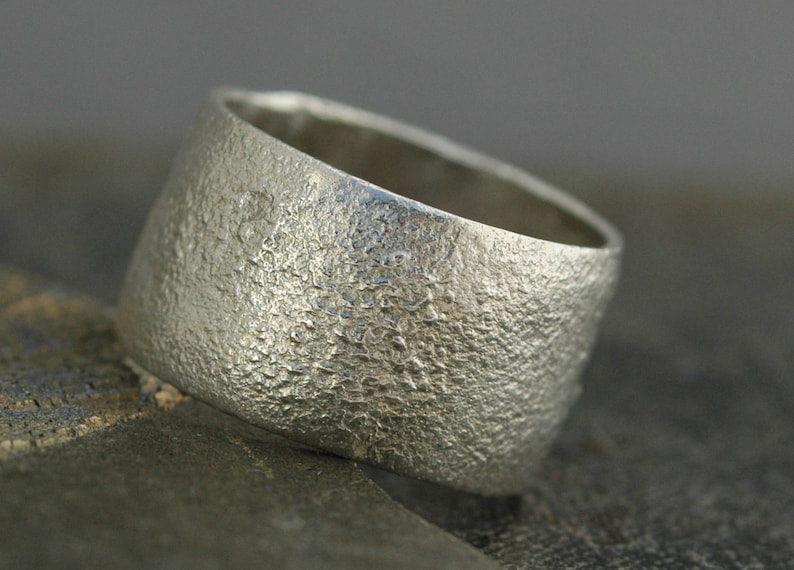 Reticulated Wide-Band Sterling Silver Ring Custom Made