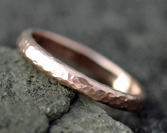 Gold Stacking Ring- Recycled White, Yellow, or Rose Gold in 10k, 14k, or 18k Custom Made Wedding Band