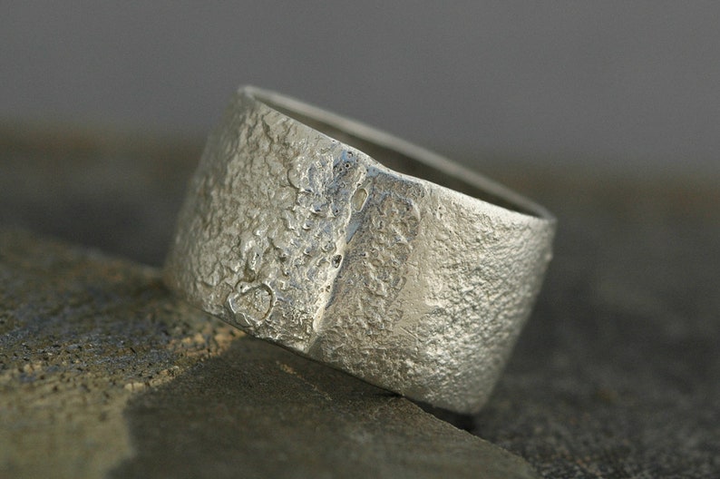 Reticulated Wide-Band Sterling Silver Ring Custom Made
