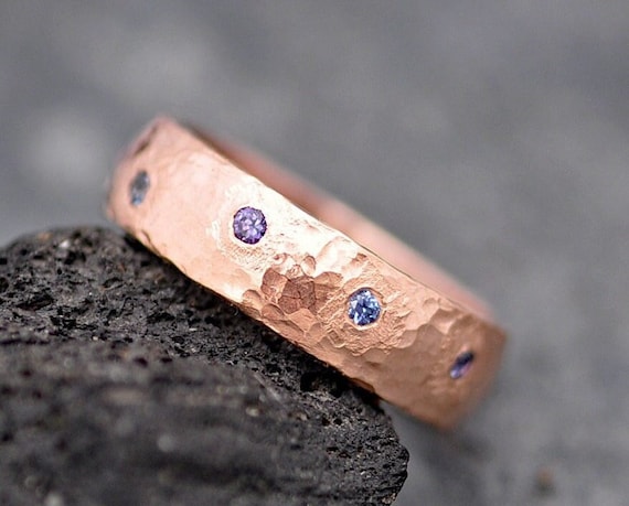 Montana Sapphire and Gold Ring- Made To Order Handmade