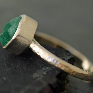 Rough Emerald in 18k Gold Ring Custom Made image 7