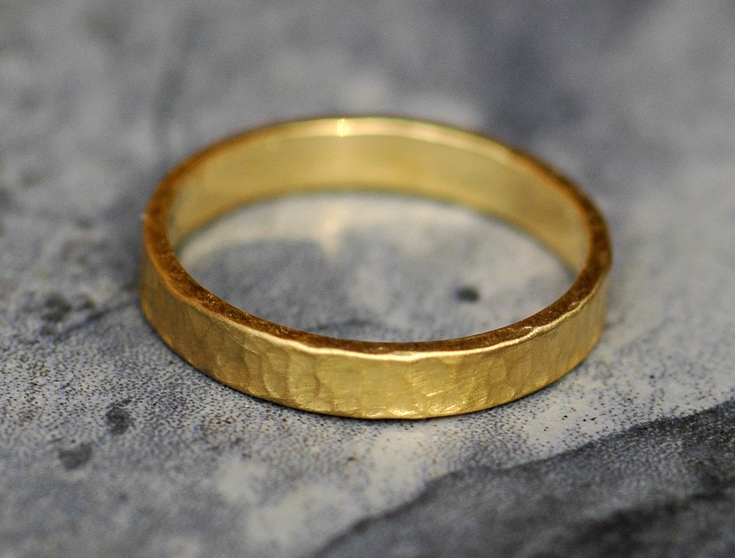 22k Recycled Yellow Gold Wedding Band- Custom Made Ring