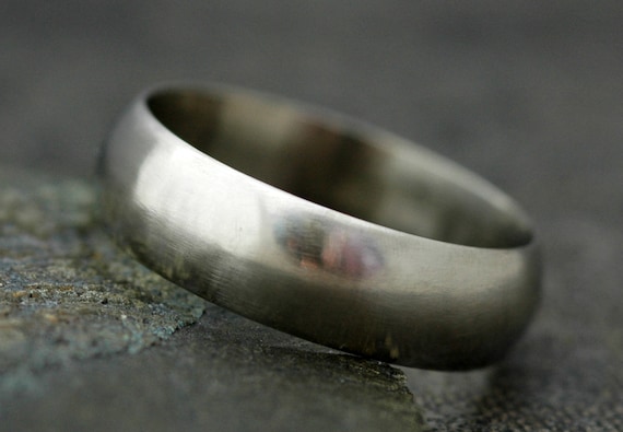 Thick 14k Gold Wedding Band- Custom Made Recycled Gold Wide Ring
