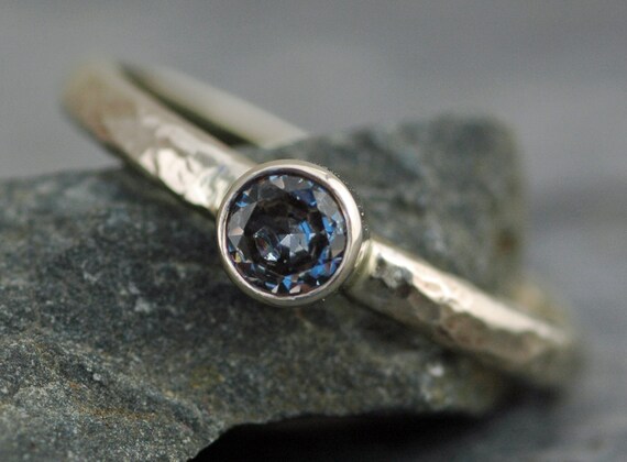 Montana Sapphire in Recycled 18k White, Rose, or Yellow Gold Ring Handmade