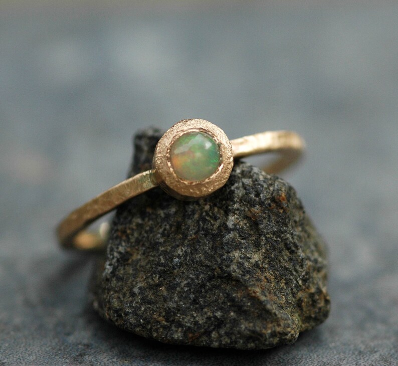 Ethiopian Opal in Recycled 14k Yellow Gold Ring Size 7.5 Ready - Etsy