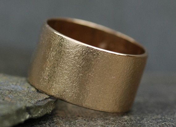 14k Gold Wedding Band- Custom Made Recycled Gold