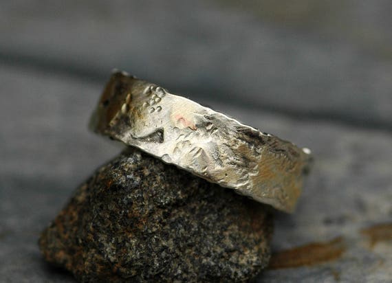 Sterling Silver and Yellow Gold Band-  Made to Order Mixed Metal Ring