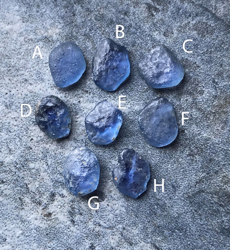 Raw Montana Yogo Gulch Sapphire on Recycled 14k or 18k White Etsy