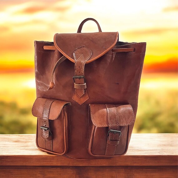 Sac à dos marocain en cuir, sac France