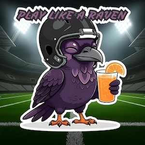 Baltimore Ravens Sticker | Baltimore Ravens Fan Gift | Baltimore Ravens Party Favor | Vinyl Wall Decal | Baltimore Ravens Wall Decal