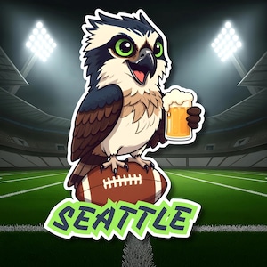 Seattle Seahawks Sticker | Seattle Seahawks Fan Gift | Seattle Seahawks Party Favor | Vinyl Wall Decal | Seattle Seahawks Wall Decal
