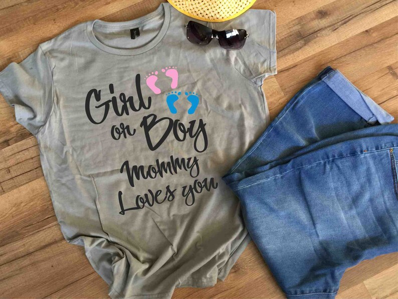 Gender Reveal Ideas for mom and dad shirt Girl or Boy Mommy & | Etsy