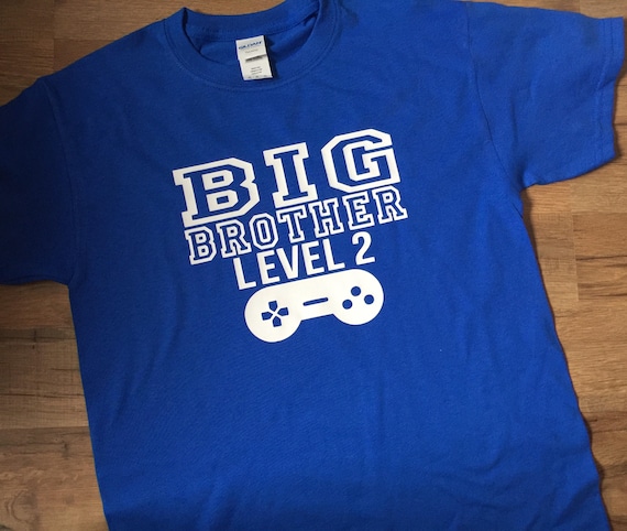 Big Brother Shirt Video Game Player Level 2 Funny Brother Shirts Pregnancy Reveal Gift Idea Baby Announcement Shirt Gifts For Brother