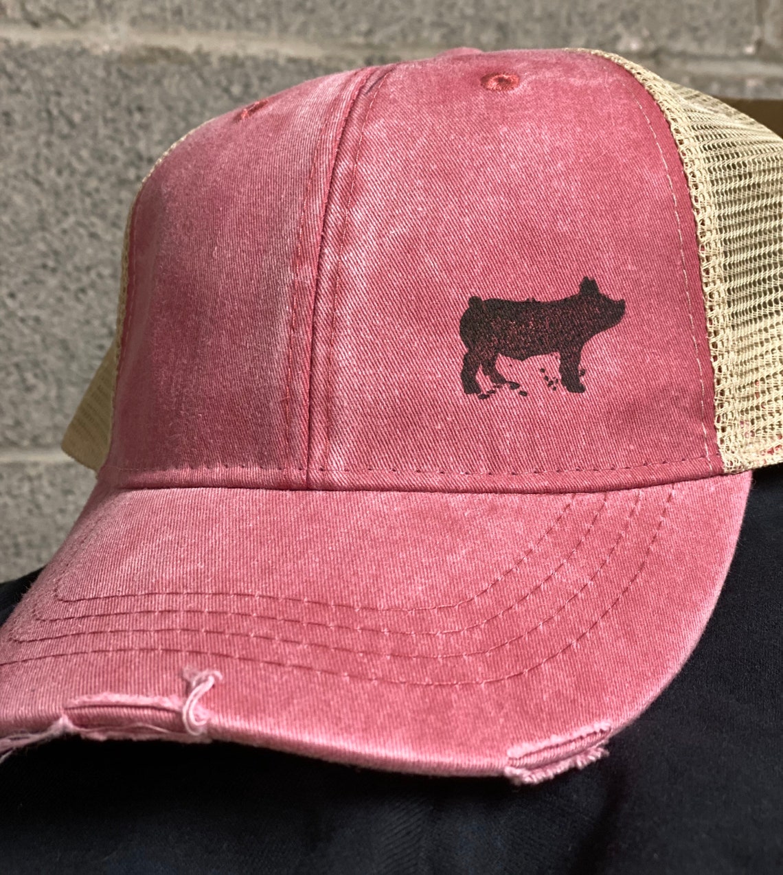 4H Show Steer Hat Distressed Trucker Hat 4-H Leader Gift Idea | Etsy